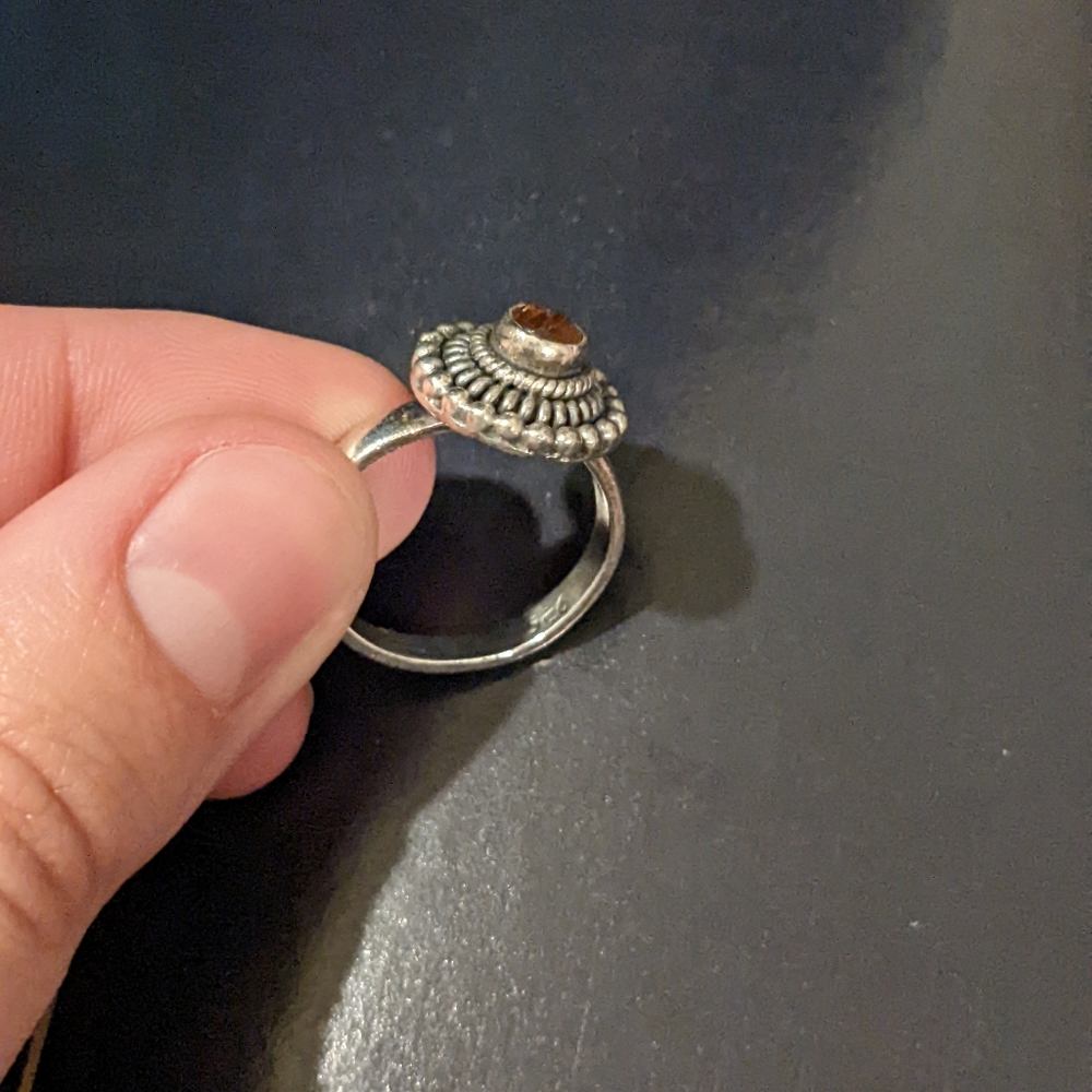 Silver Ring With Small Stone - image 8